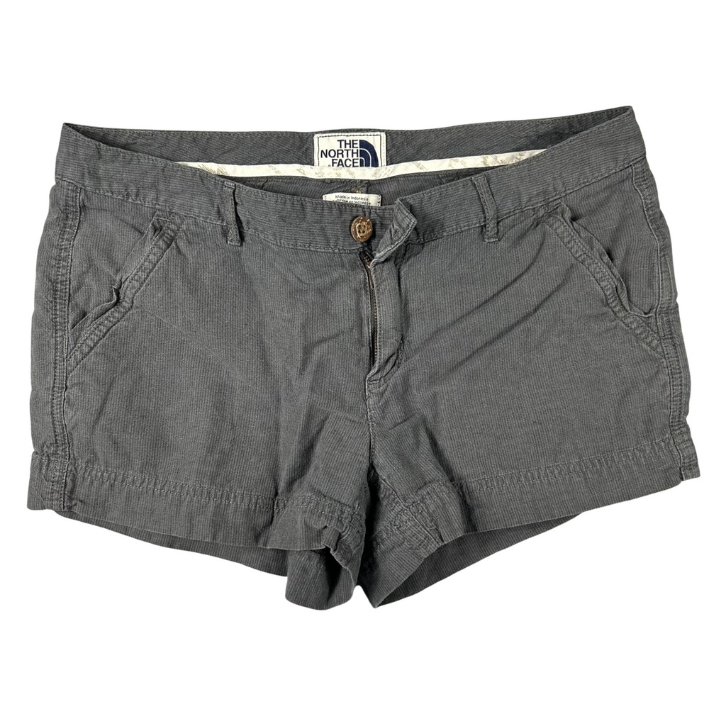The North Face Womens Gray Corduroy Shorts Size 8 Hiking Outdoor Casual Gray
